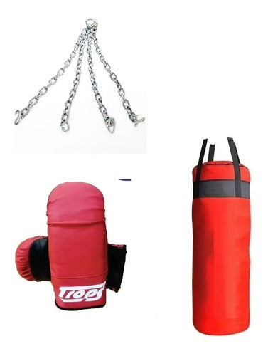 FTL Boxing Bag 90 Cm + Gloves + Filling Combo Box 0