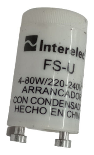 Arrancador Tubo Fluorescente 4-80w 220v Interelec 0