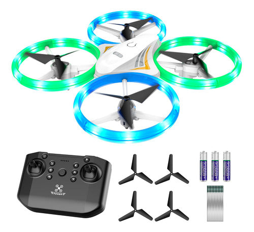 Dyineefy Mini Dron Para Ninos, Pequeno Cuadricoptero Led Col 0