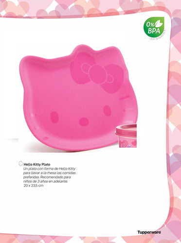 Tupperware Hello Kitty BPA-Free Plate 2