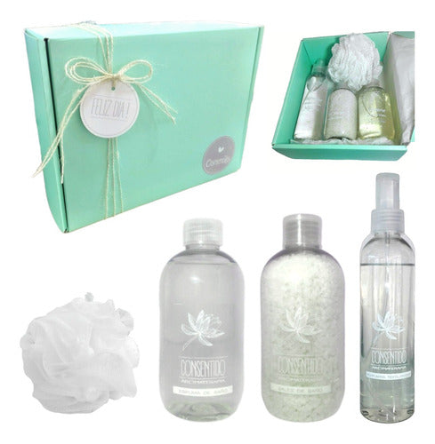 Spa Jasmine Aroma Gift Box Set for Relaxation - Perfect for Gifting a Special Moment of Relaxation, Disconnect, and Enjoyment! - Aroma Caja Regalo Box Spa Jazmín Kit Set Relax N33 Feliz Dia