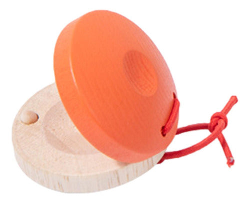 Instrumento De Percussão De Madeira Wooden Finger Castanet P 0