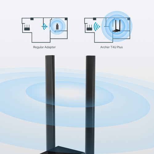 Adaptador Wifi Tp-link Archer T4u Plus Dual Banda 2 Antenas 4