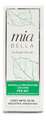 Mia Bella Protector Solar Facial Fps 60 Con Aloe Vera 50 Ml 1