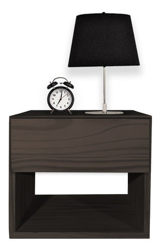 Sajo Floating Nightstand - Modern Pine Wood Furniture Offer 0