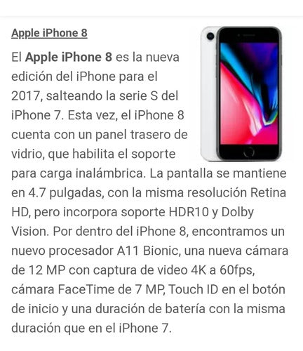 Vendo  Permuto - iPhone 8 - Caja - Boleta - No Refurbished 4