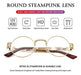 AIEYEZO Round Steampunk John Lennon Sunglasses - Hippie Style 3