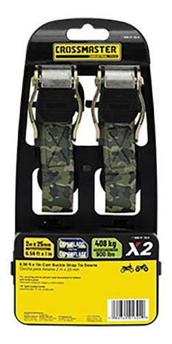 Crossmaster Camouflage Tie Down Straps 700kg x 2 Units 0