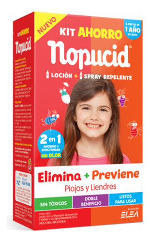 Kit Loción + Repelente Nopucid Elimina Piojos Y Liendres  1 0