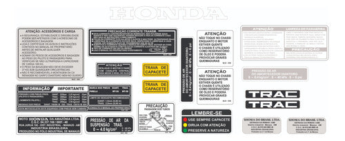 Adesivos Advertência Honda Cbx 750 Ano 1987 0