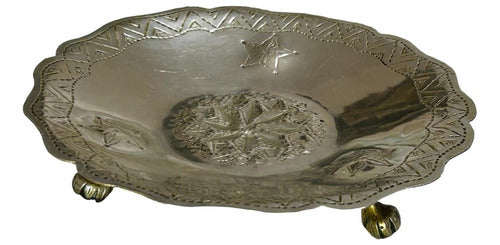 Colonial Silver-Plated Metal Centerpiece Tray 0