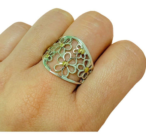 AO 160 Wide Ring with Cutout Flowers 0