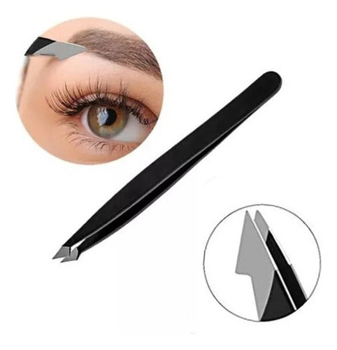 Shop Professional Angled Tweezers with Non-Slip Grip 1