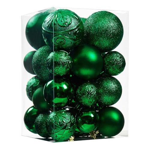 Adornos Árbol Navidad Verde Varios Tamaños Inastillables 30u 0