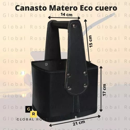 Premium Eco Leather Mate Set Carrier Basket 38