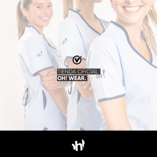 Oh! Wear Ambo Oh! Wear Uniforme Médico - Lola Poly Blanco Con Lima 7