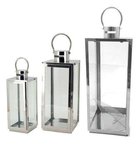 Vonne Set of 3 Lanterns Steel DEC002 Outlet Second Selection 0