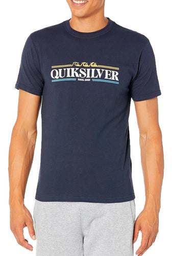 Quiksilver Gradient Line Men’s Lifestyle T-Shirt Navy Blue 0