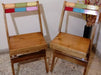 Vintage Folding Bar Table + 2 Folding Vintage Chairs 4