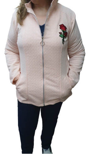 Quilted Jacket with Rose Embroidery - Sizes 5, 6, and 7 0
