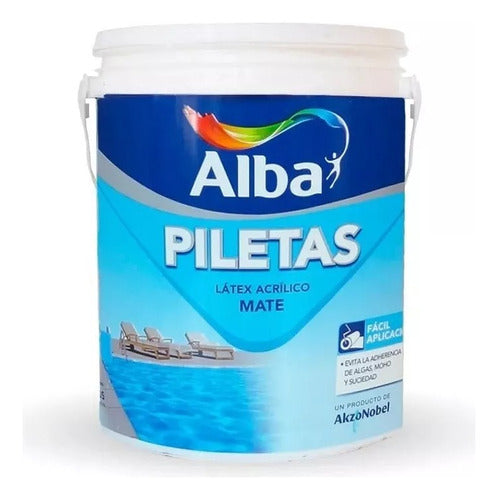 Alba Acrylic Pool Paint X4 Liters Pintu Don Luis Mdp 1