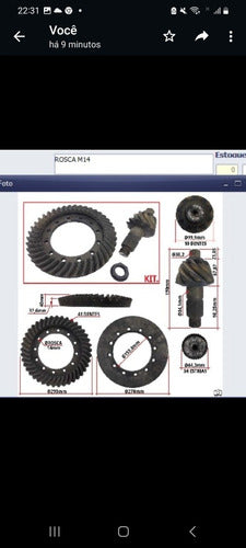 Corona Y Piñon 10x41 Agrale 9200 / Iveco / Vertis / Volare / 1