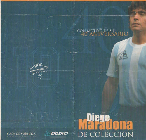 Folleto De Las Monedas - Diego A. Maradona - Año 2000  Unico 2