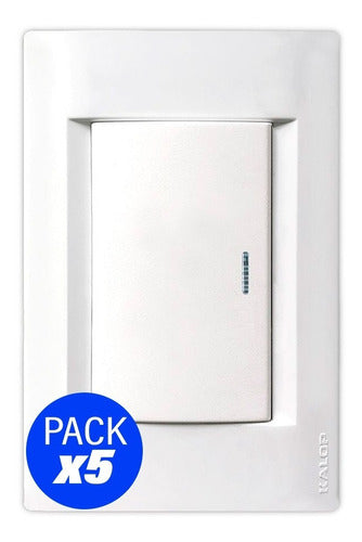 Kalop Light Switch Armada Civil 1 Point Teclón [Pack of 5] 1