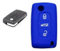 Cubre Volante + Funda Llave Silicona Citroen C4 Picasso Azul 4