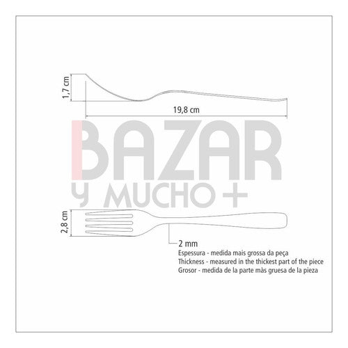 Tramontina Stainless Steel Cosmos Table Fork X1 Uni 1