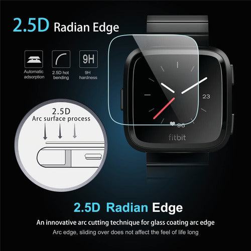 Tempered Glass Screen Protector for Fitbit Versa Lite 5