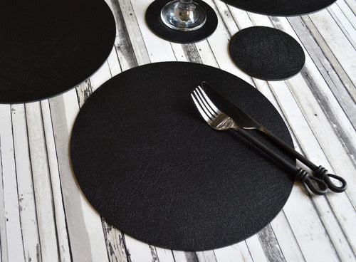 Home Love X24 Individual Placemats + X24 Circular Felt Coasters 3