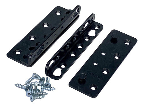 Juego De 4 - No Mortise Bed Frame Brackets - Conecta La Cabe 0