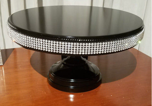 Elegant Celyn 30.5*15 Black Height Strass Cake Stand - Perfect for Birthdays 1