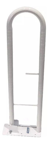 Foldable White Orthopedic 73cm U-Shaped Steel Handrail for Bathroom 0