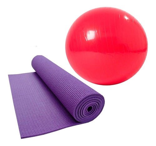 Yoga Mat 4 Mm Fit Ball 65 Cm Set 0