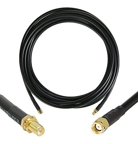 15 Pies Rp-sma Cable De Extensión Macho A Hembra Rp-sma (5 0