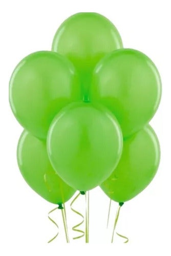 Globos Lisos Verde Manzana X 50 U Partytime Latex 9 PuLG 0