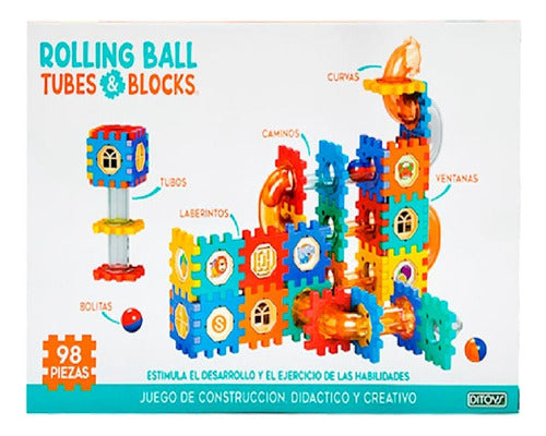 Ditoys Rolling Ball Tubes & Blocks 98 Pz 2566 0