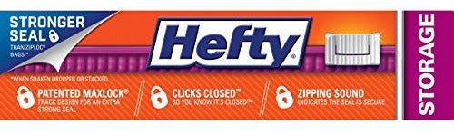 Bolsas De Almacenamiento Hefty Slider, Quart, 20 Count (paqu 3