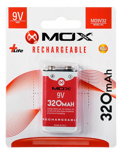 Mox Rechargeable 9V Battery 320 mAh 0