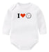 EXXE.GRAFICA Personalized Baby Bodysuit Long Sleeve I Love Volleyball 0