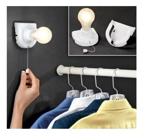 Lámpara Veladora Led De Pared Con Cadena 1