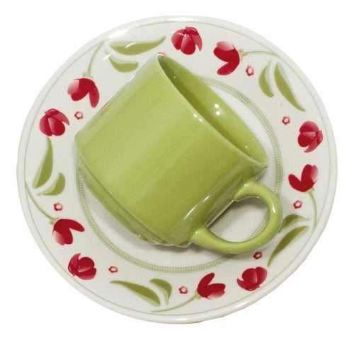 Biona Taza De Té Cafe Ceramica 200cc Con Plato Juego Roseli Biona 0