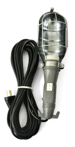 Metal Portable Lamp Holder with 10-Meter Cable 0