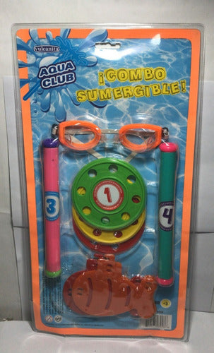 Vulcanita Aqua Club Swimming Set with Goggles, Discs, and Sticks 8928 0