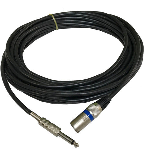 Combo 4 Cable Xlr Canon Macho A Plug 6.5 Pro 10mt Mixer Dj 1