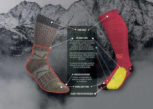 Thermal Trekking Ski Socks Double Layer Warmth Sox Mountain 2