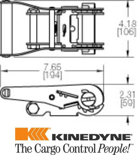 Crique Tensor-suncho-traca Traca-catraca  50mm X 9m Kinedyne 3