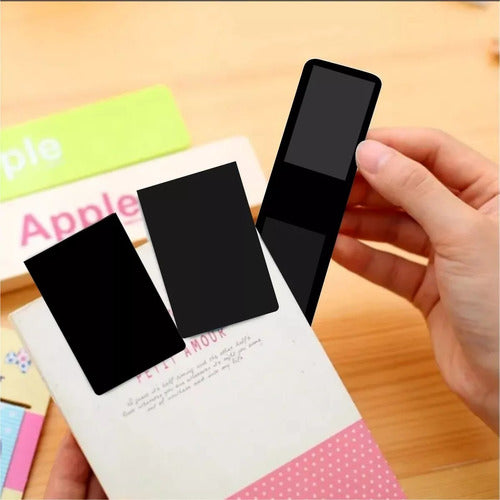 Super Mini Magnetic Plain Black Bookmark 5x3cm 2